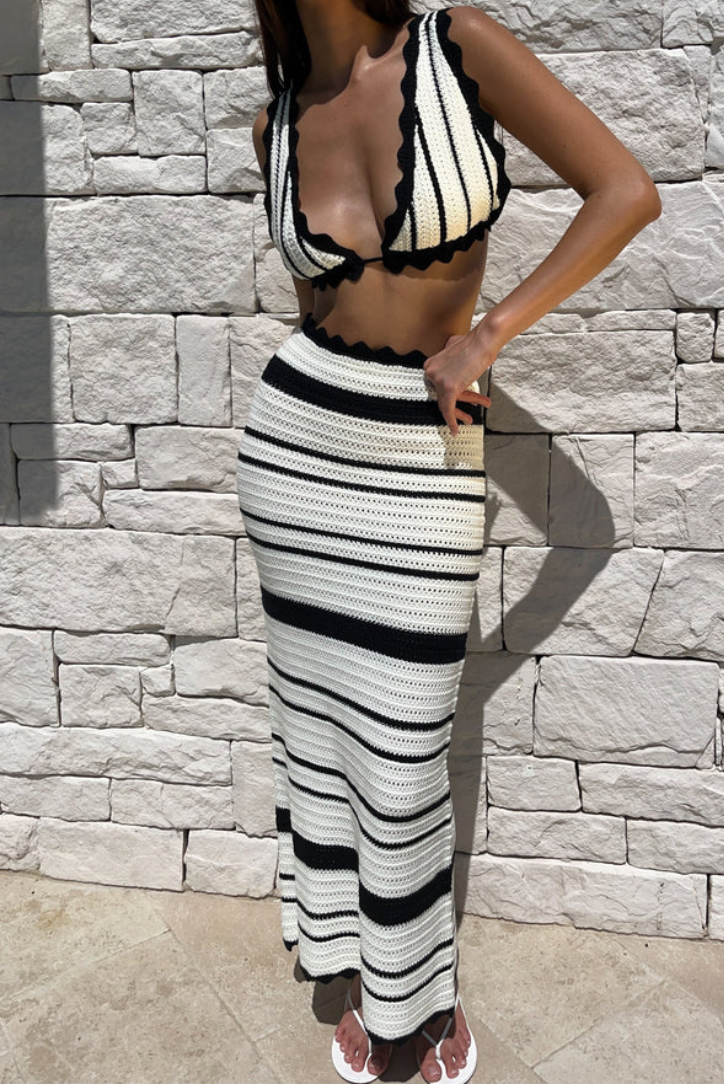Paloma | Crochet Maxi Skirt Set