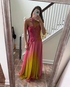Zahra | Pleated Halter Summer Dress