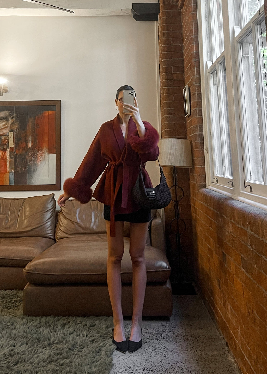 ELARA WOOL COAT (Removable fur)