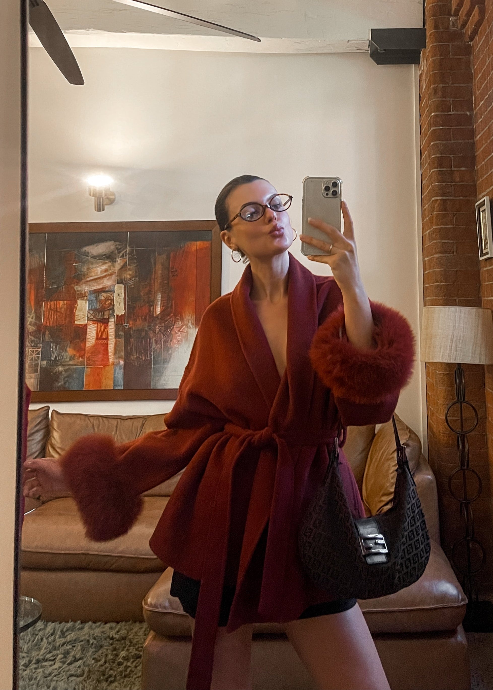 ELARA WOOL COAT (Removable fur)