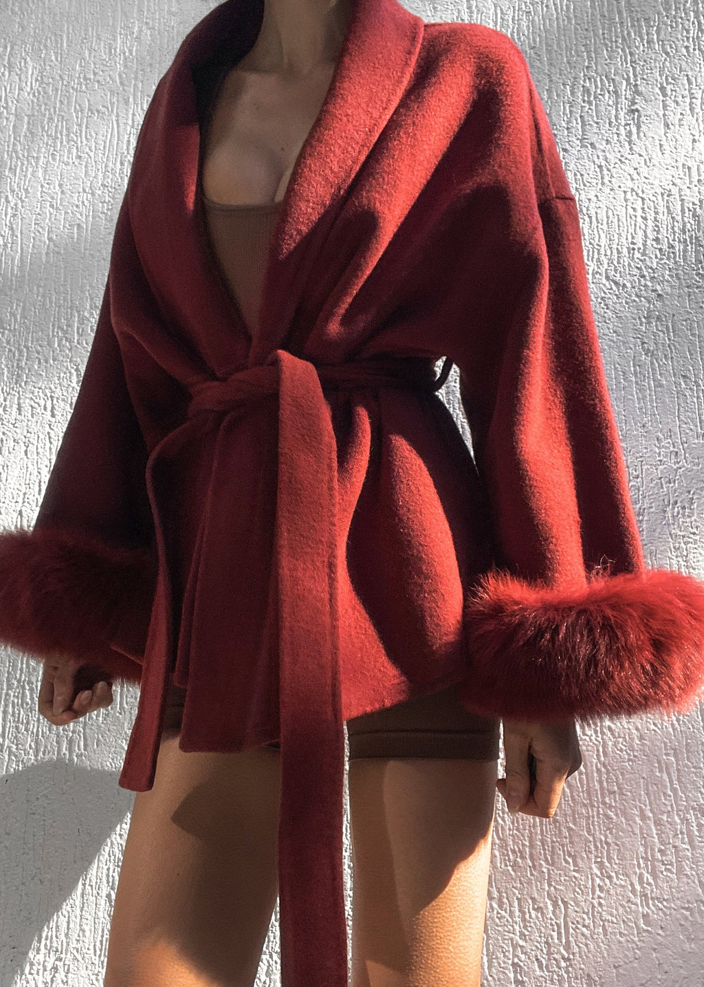 ELARA WOOL COAT (Removable fur)