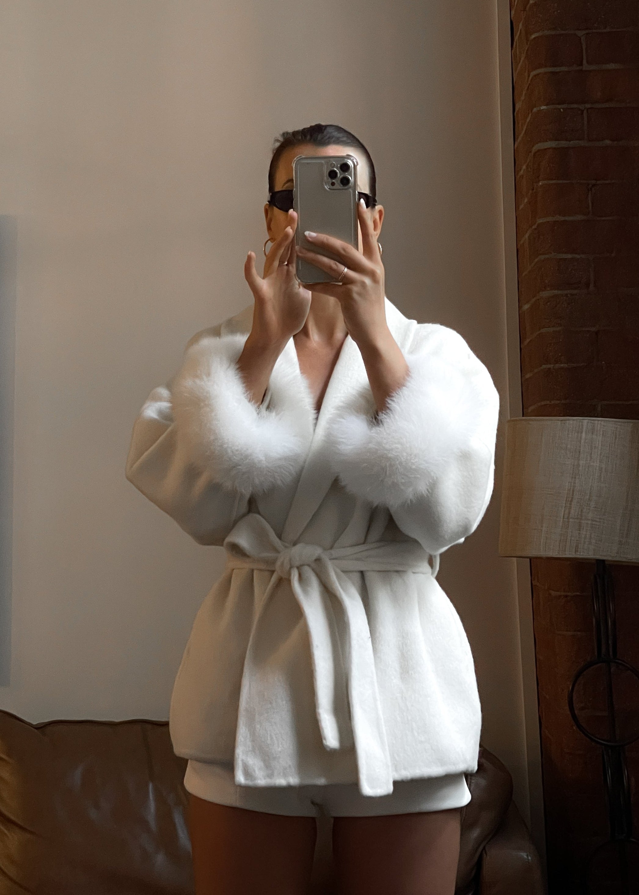 ELARA WOOL COAT (Removable fur)