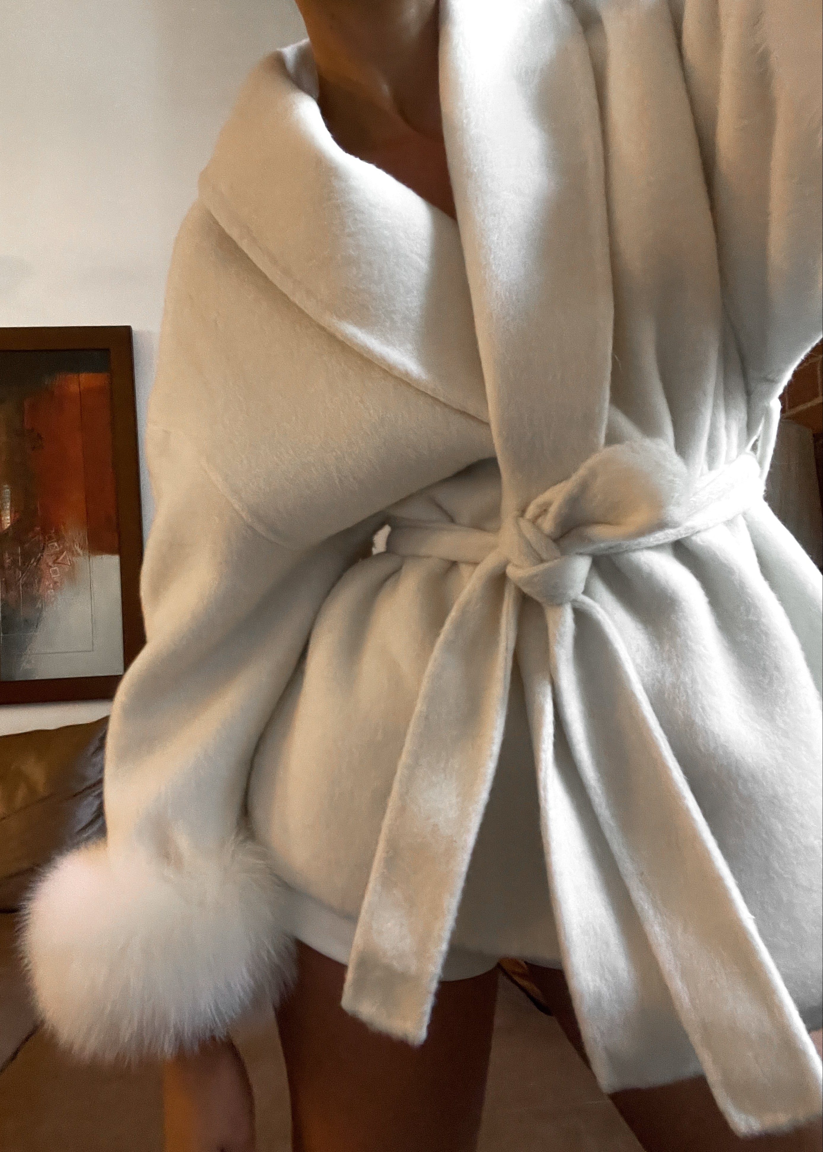 ELARA WOOL COAT (Removable fur)