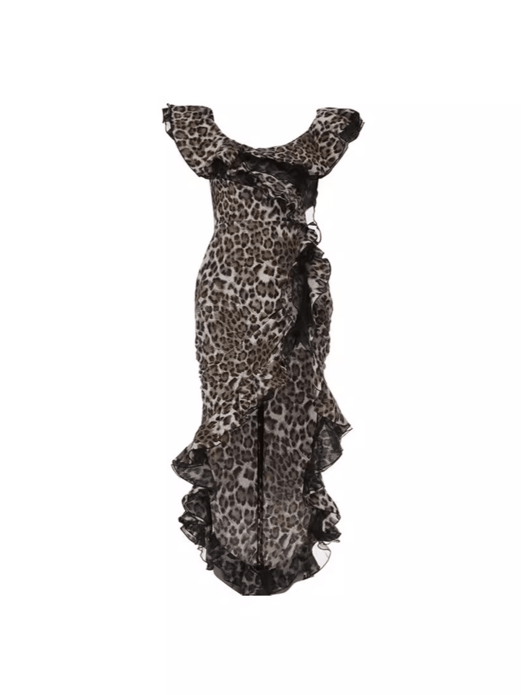 Chic Off-Shoulder Leopard Print Dress