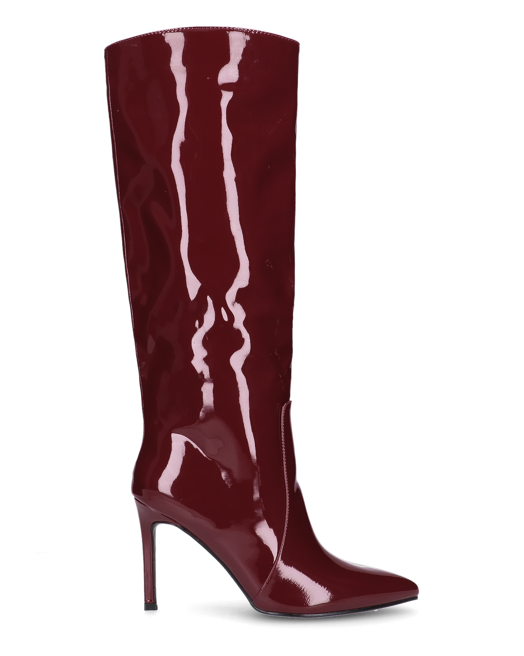 KAMYA - stivali alti glassy in burgundy