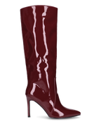 KAMYA - stivali alti glassy in burgundy