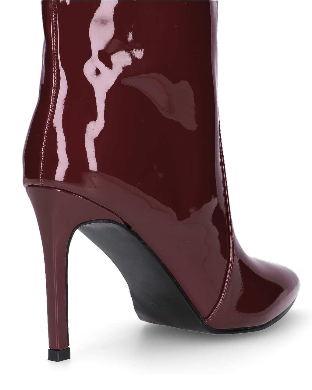 KAMYA - stivali alti glassy in burgundy