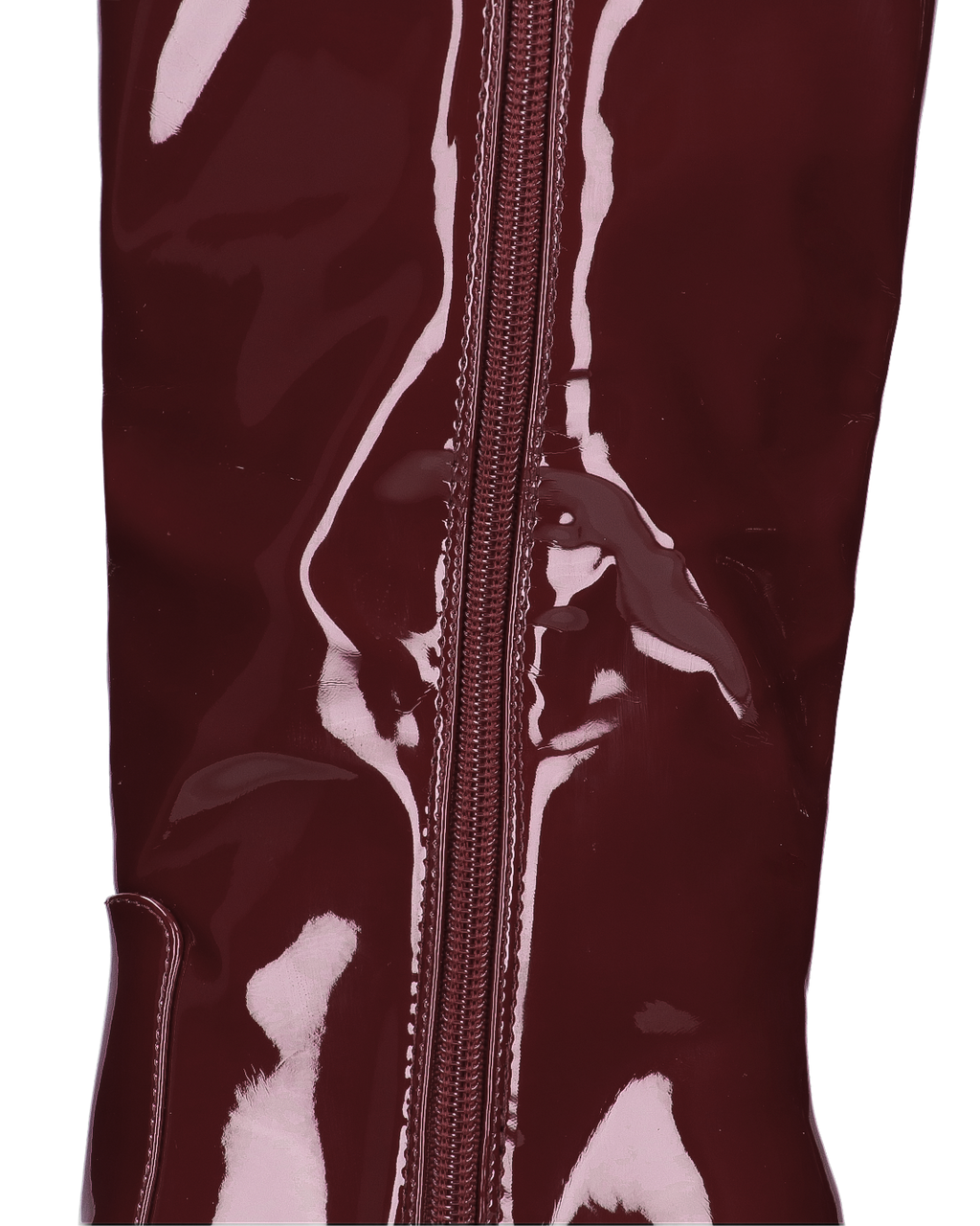 KAMYA - stivali alti glassy in burgundy