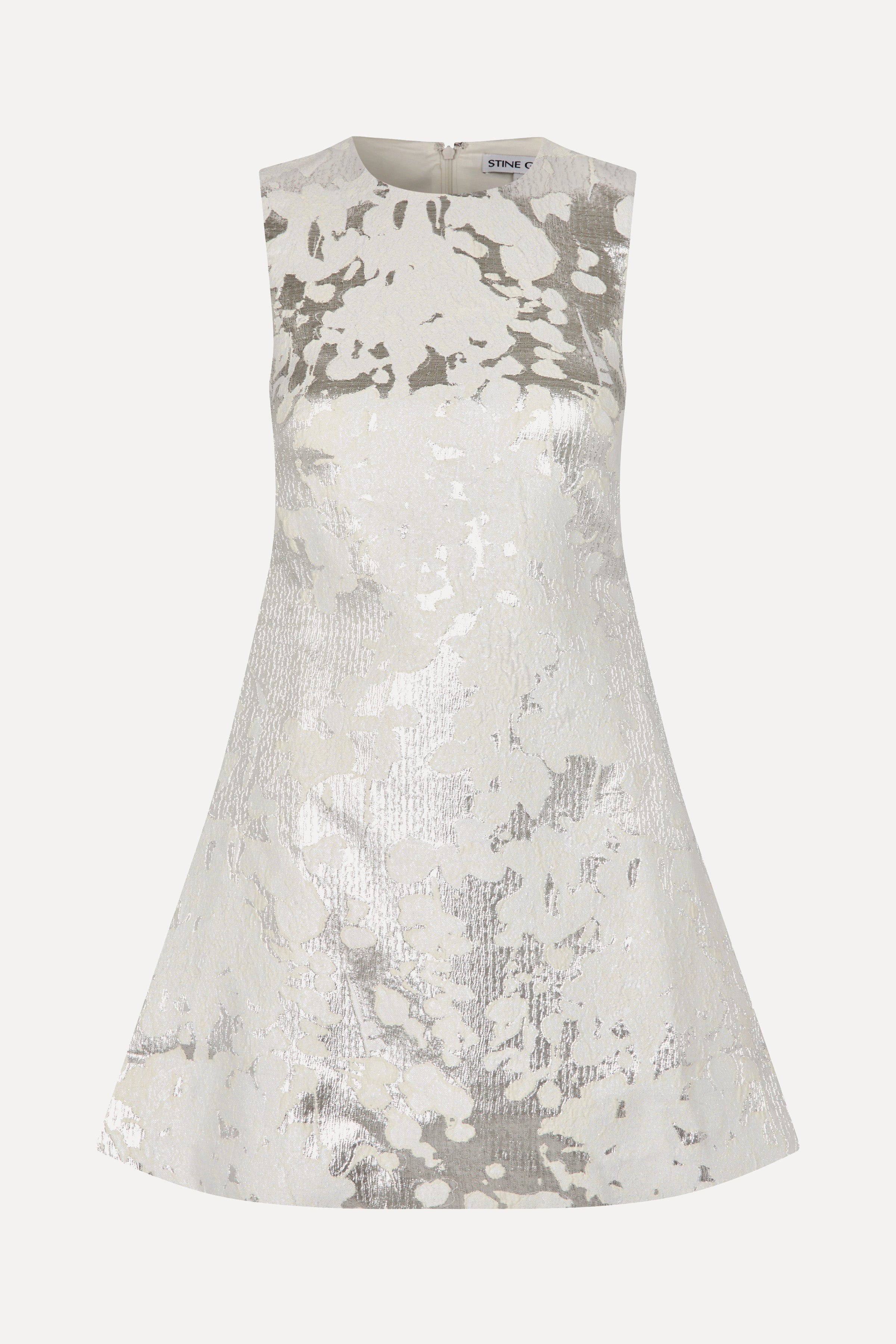 Kick Pleat Mini Dress - Lurex Garden