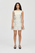 Kick Pleat Mini Dress - Lurex Garden