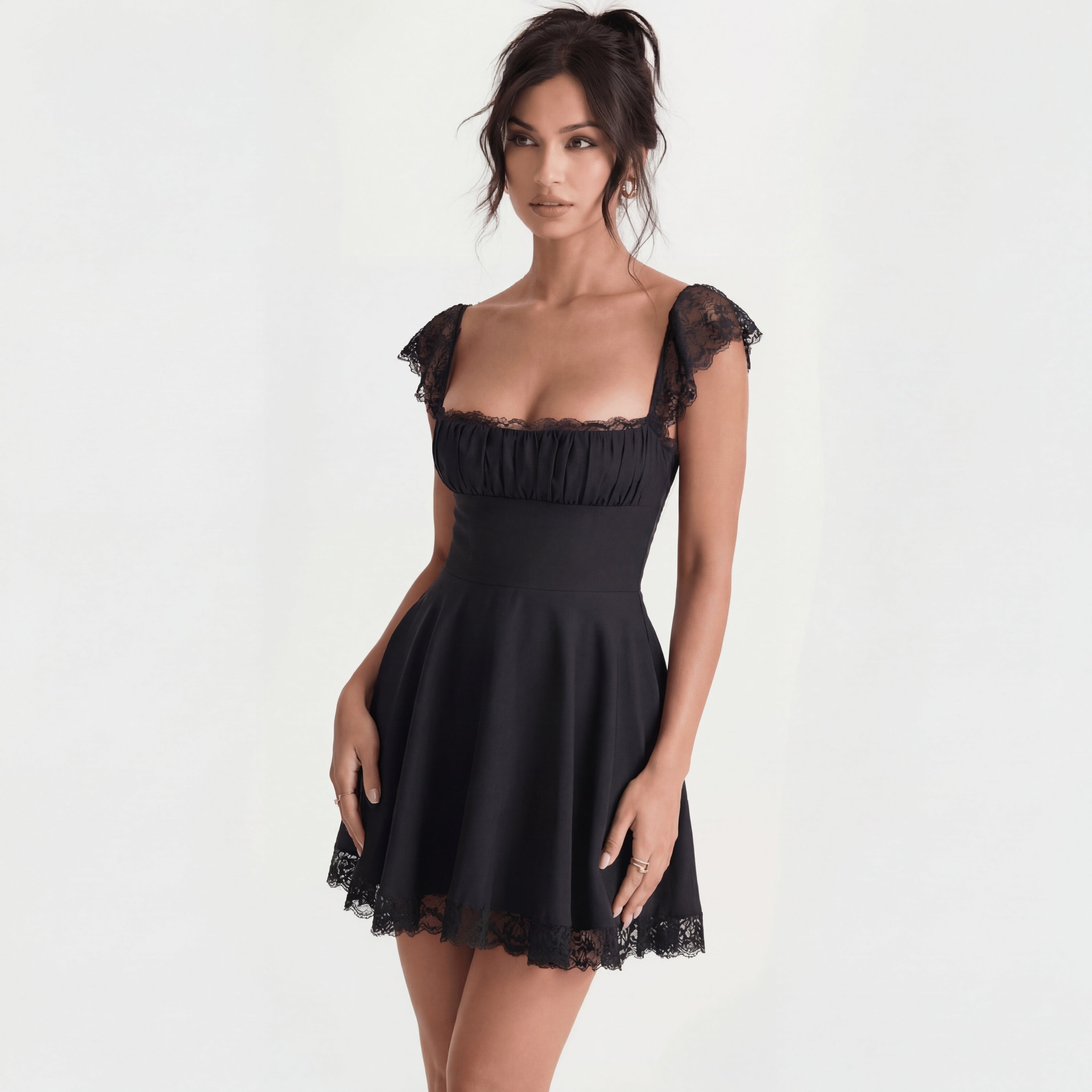 Lace n Grace Vintage Black Mini Dress