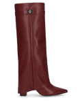 LILY  - stivali alti bordeaux con risvolto
