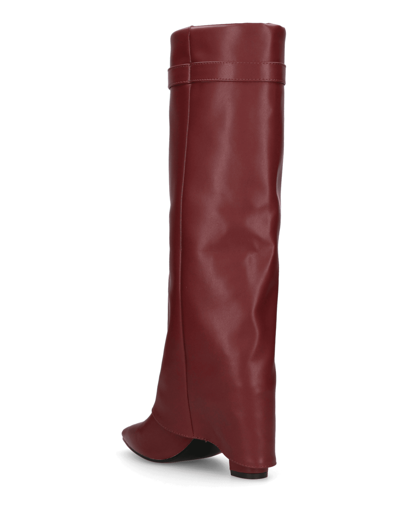 LILY  - stivali alti bordeaux con risvolto