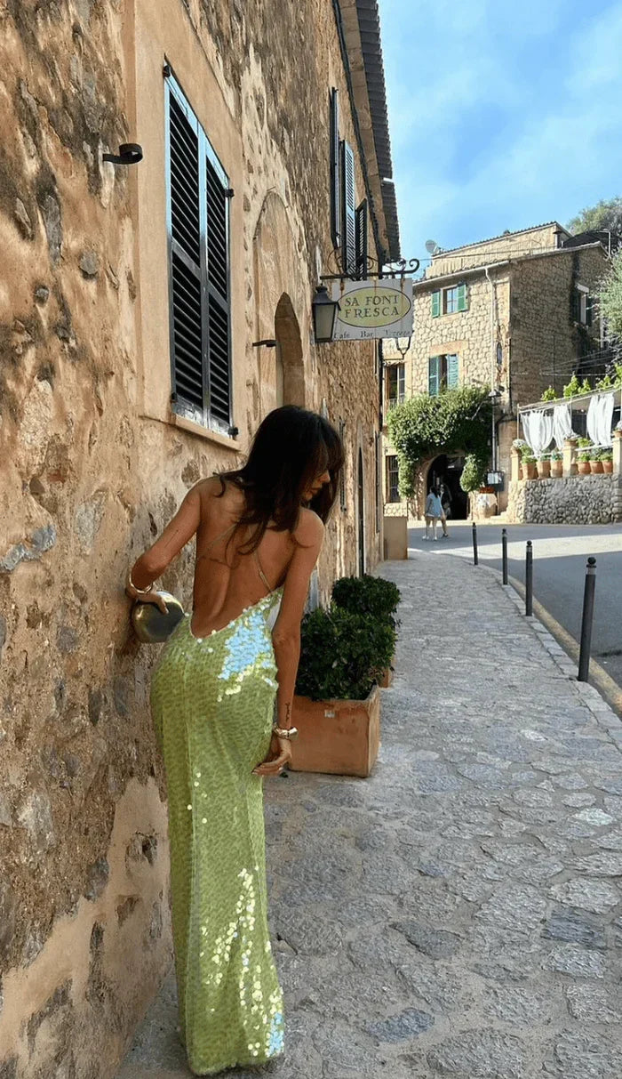 Luna’s Divine Glamour Sequin Maxi Dress