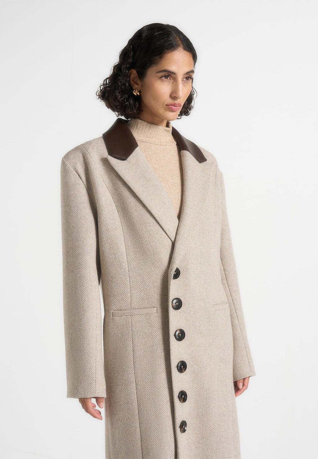 Anissa - Oversized Coat with Leather Belt