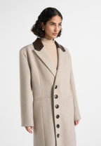 Anissa - Oversized Coat with Leather Belt