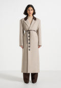 Anissa - Oversized Coat with Leather Belt
