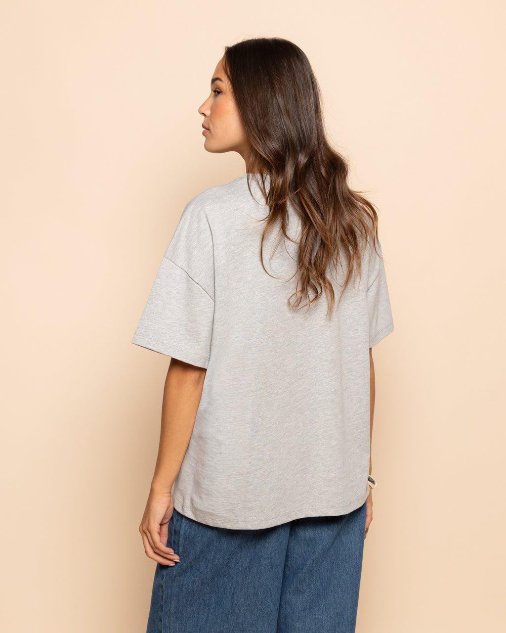 BASIC OVERSIZED TEE GREY MELANGE