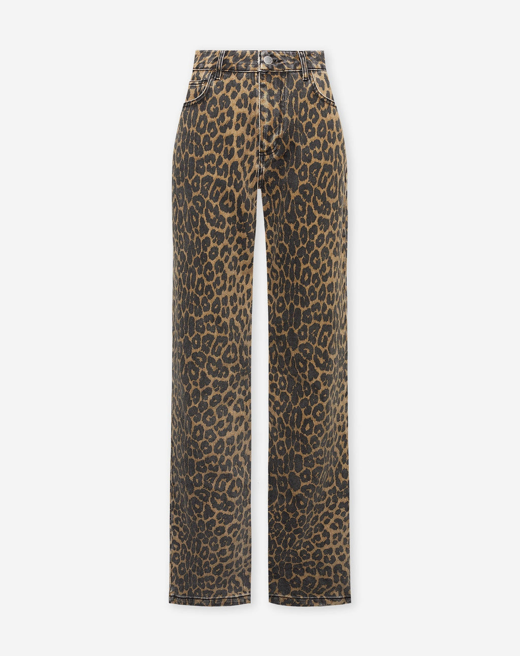 LEOPARD BOOTCUT JEANS BLACK