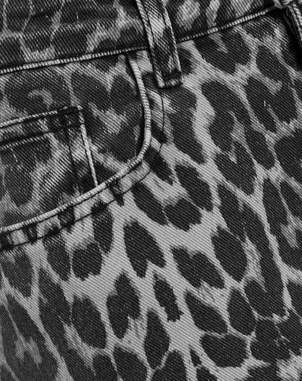 LEOPARD BOOTCUT JEANS GREY