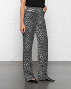 LEOPARD BOOTCUT JEANS GREY