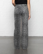 LEOPARD BOOTCUT JEANS GREY