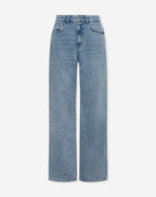 COMFORT WIDE LEG JEANS MID BLUE