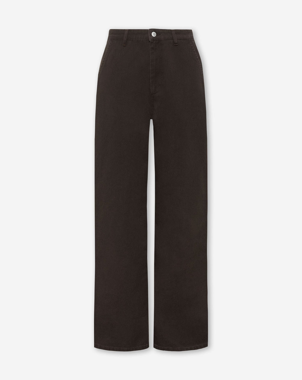 FLOWY DENIM WIDE LEG JEANS BROWN