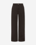 FLOWY DENIM WIDE LEG JEANS BROWN