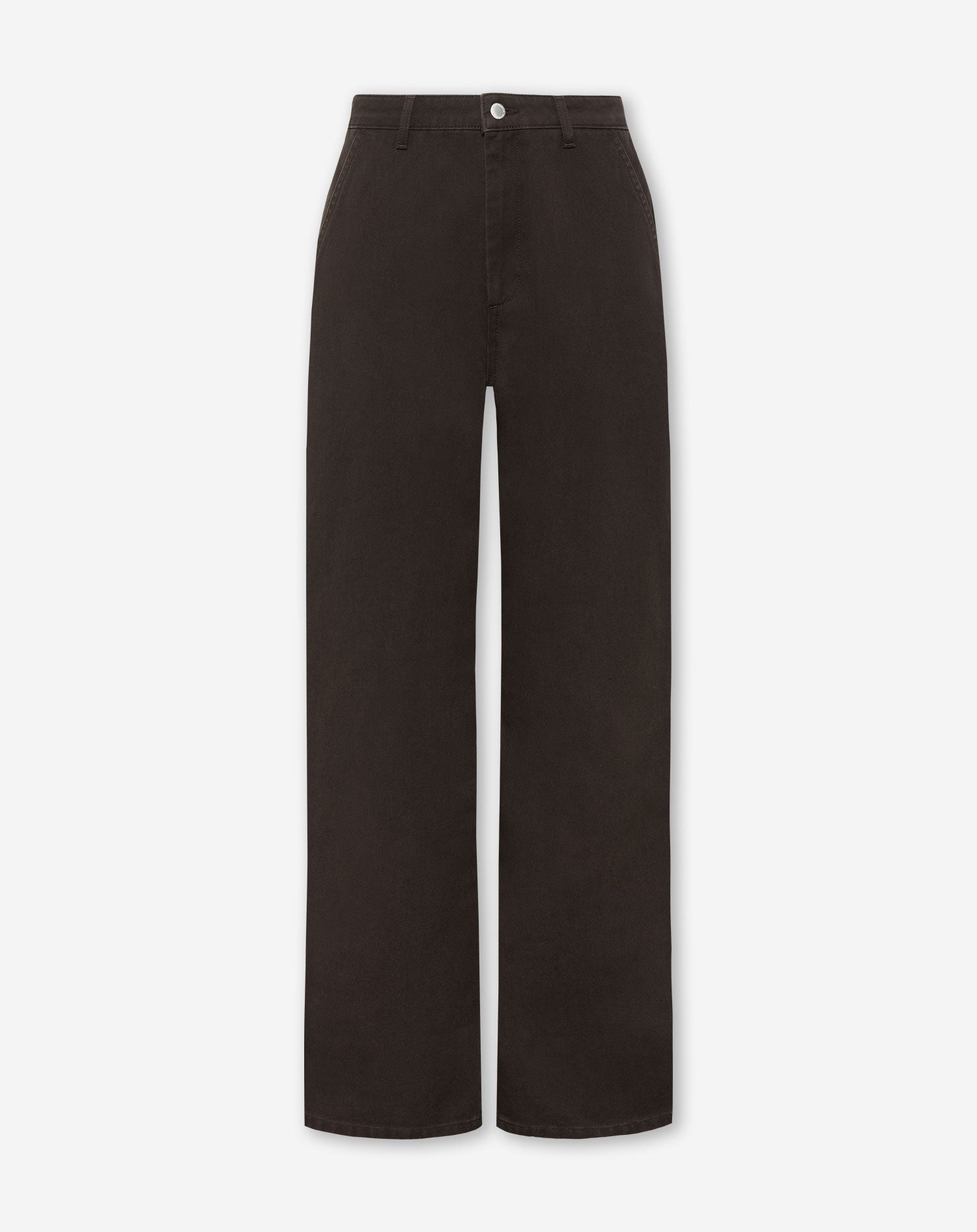 FLOWY DENIM WIDE LEG JEANS BROWN