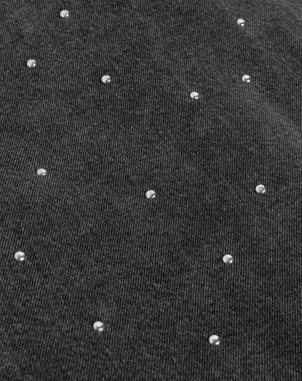 ALLOVER STUD DENIM JACKET GREY