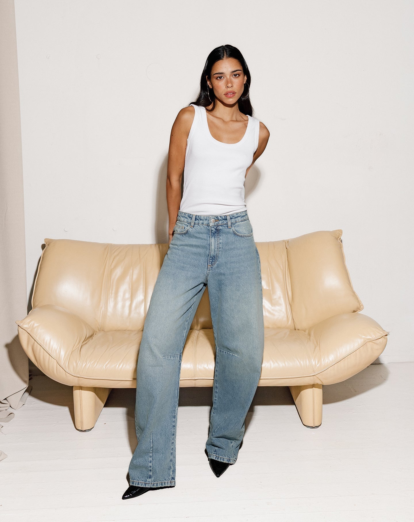 BARREL LEG JEANS BLUE