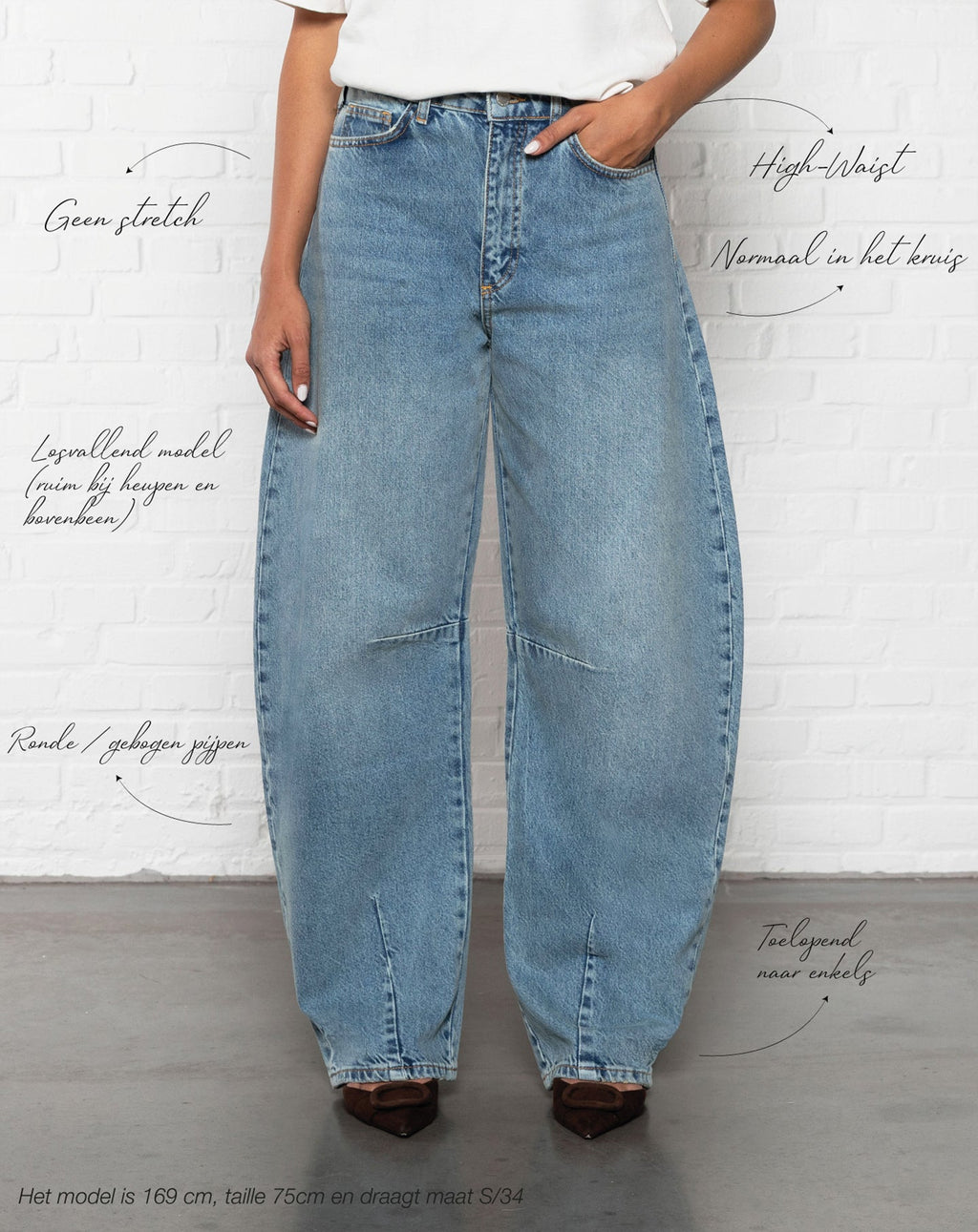 BARREL LEG JEANS BLUE