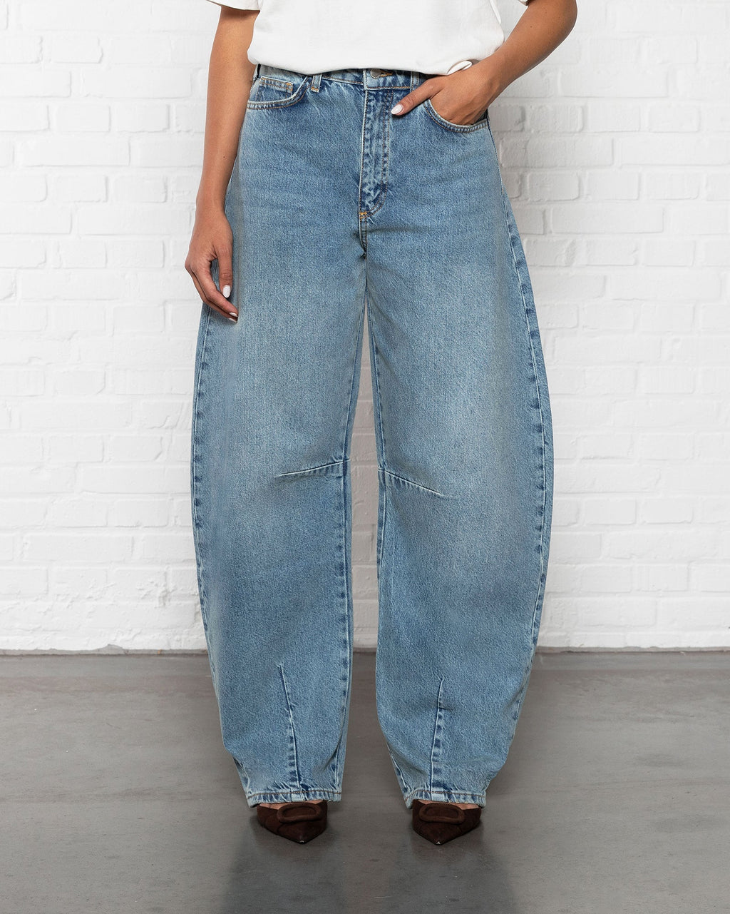 BARREL LEG JEANS BLUE