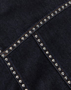 LIA STUD DENIM JACKET RIGID BLUE