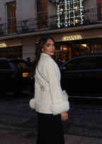 ELARA WOOL COAT (Removable fur)