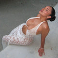 No Second Chance White Lace Maxi Dress