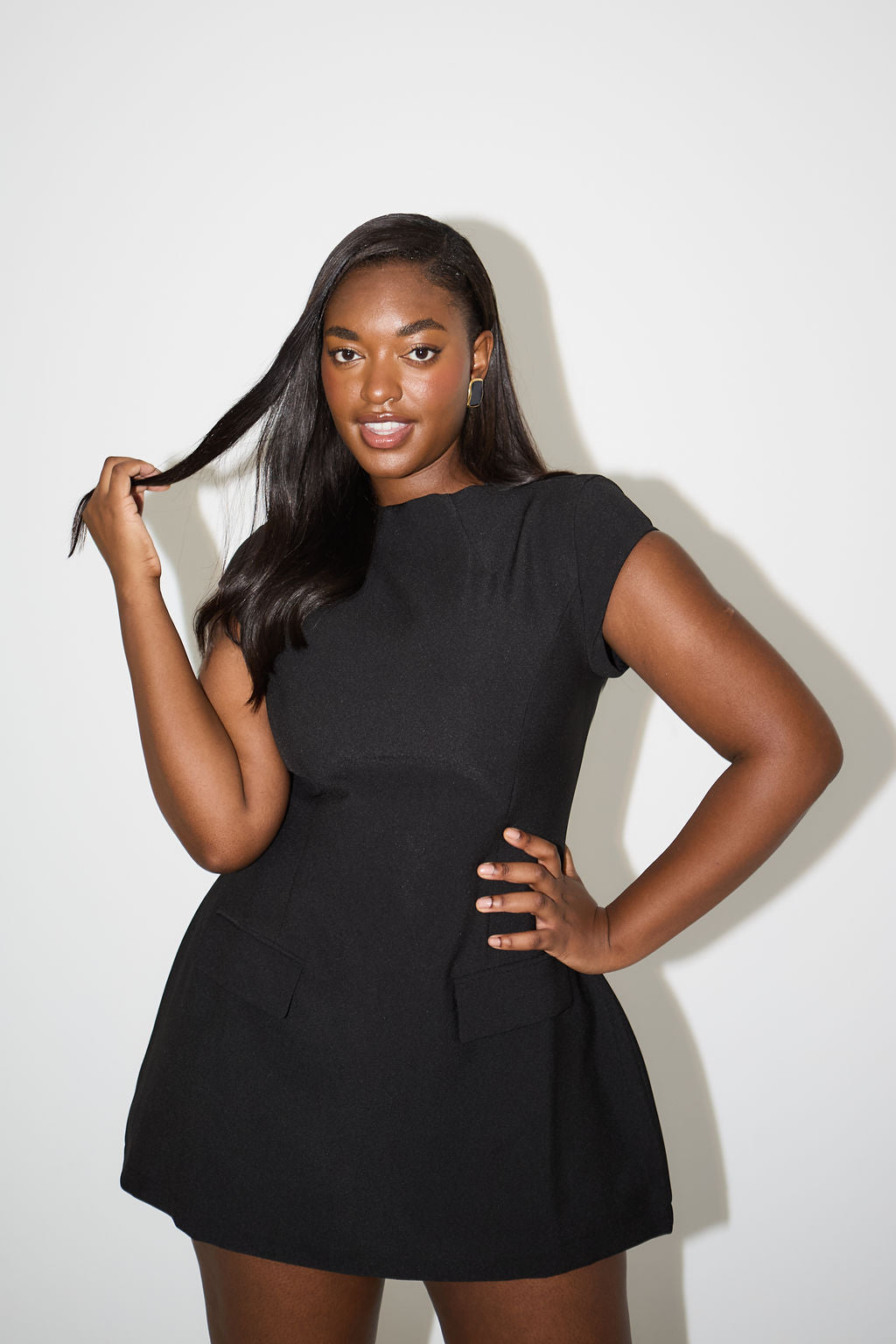 Celestia Cap Sleeve Mini Dress