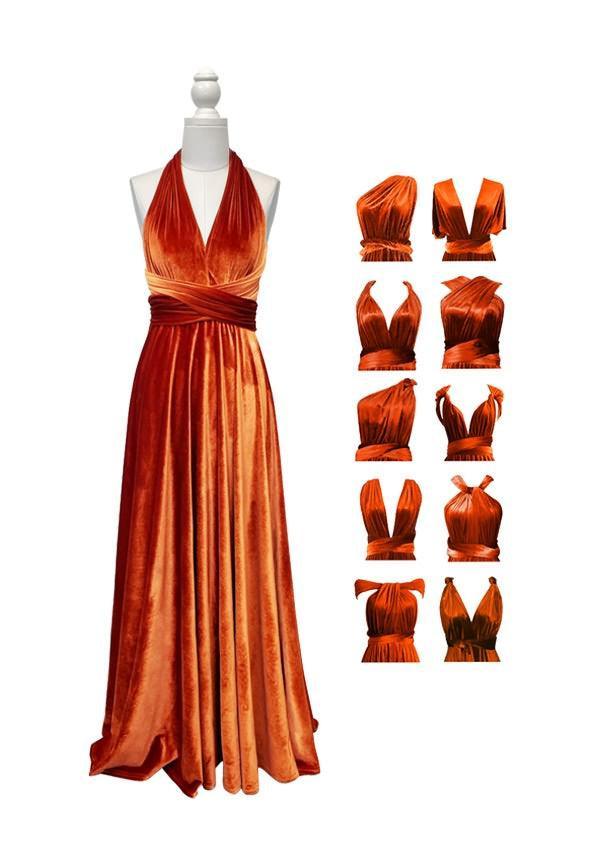 Velvet Multiway Convertible Infinity Dress