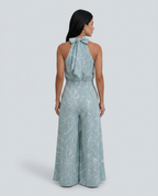 Ellen | Printed Wide-Leg Jumpsuit with Halter Neck
