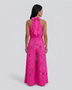 Ellen | Printed Wide-Leg Jumpsuit with Halter Neck