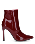 QUINN - stivaletto con tacco a punta effetto glassy burgundy
