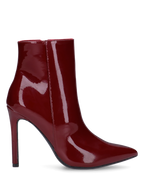 QUINN - stivaletto con tacco a punta effetto glassy burgundy