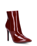 QUINN - stivaletto con tacco a punta effetto glassy burgundy