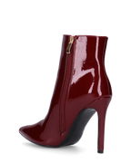 QUINN - stivaletto con tacco a punta effetto glassy burgundy