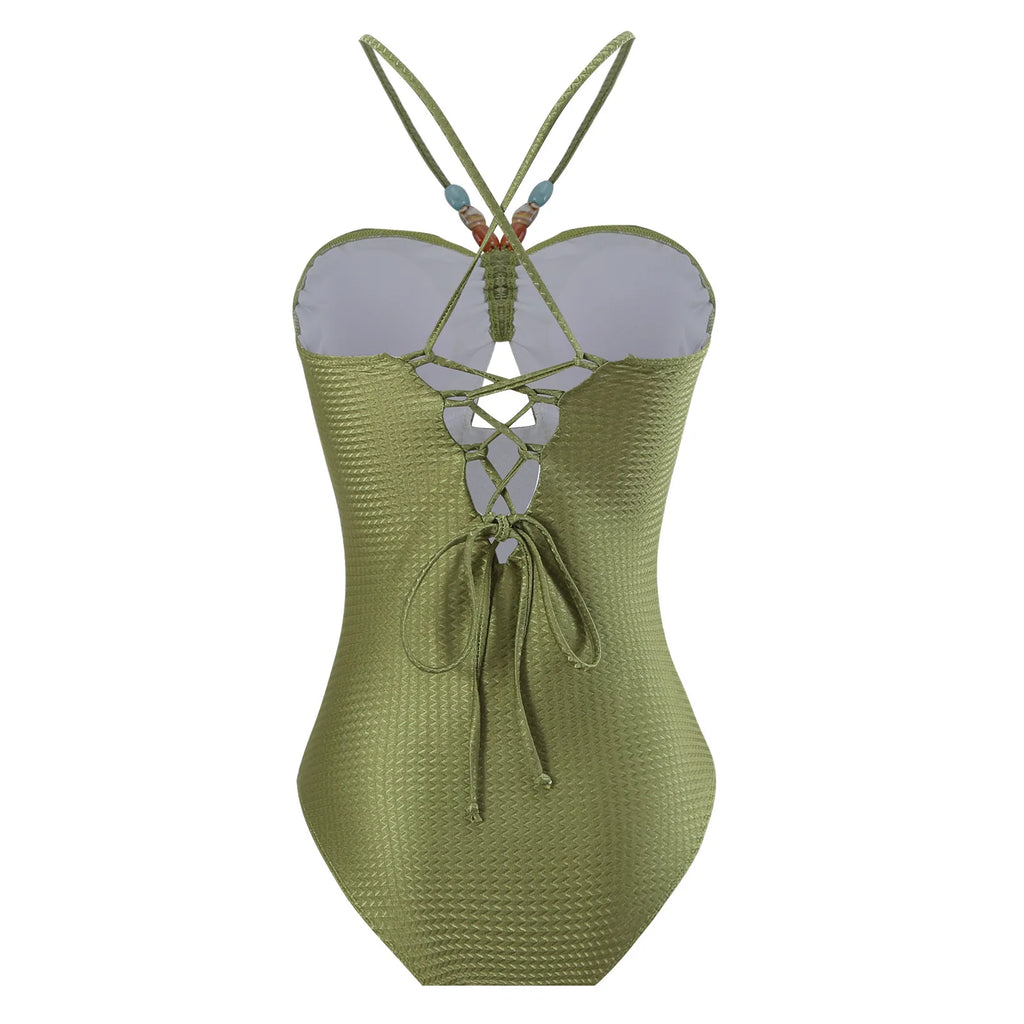 One Piece Retro Swimwear with matching skirt - multiple prints