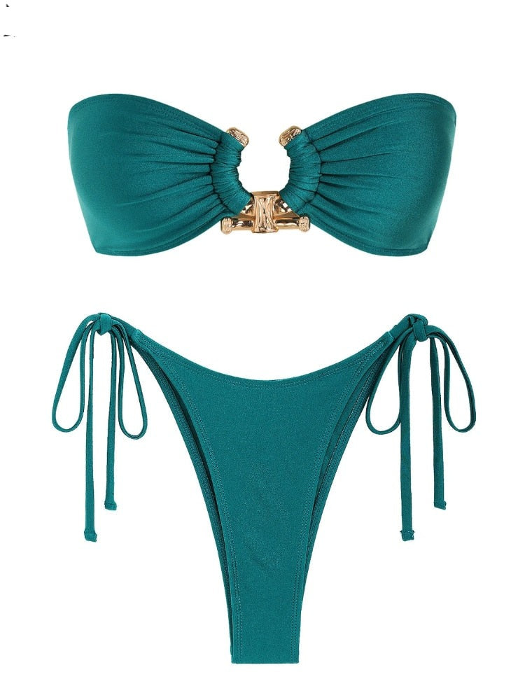 Ring Bandeau Bikini - multiple colors