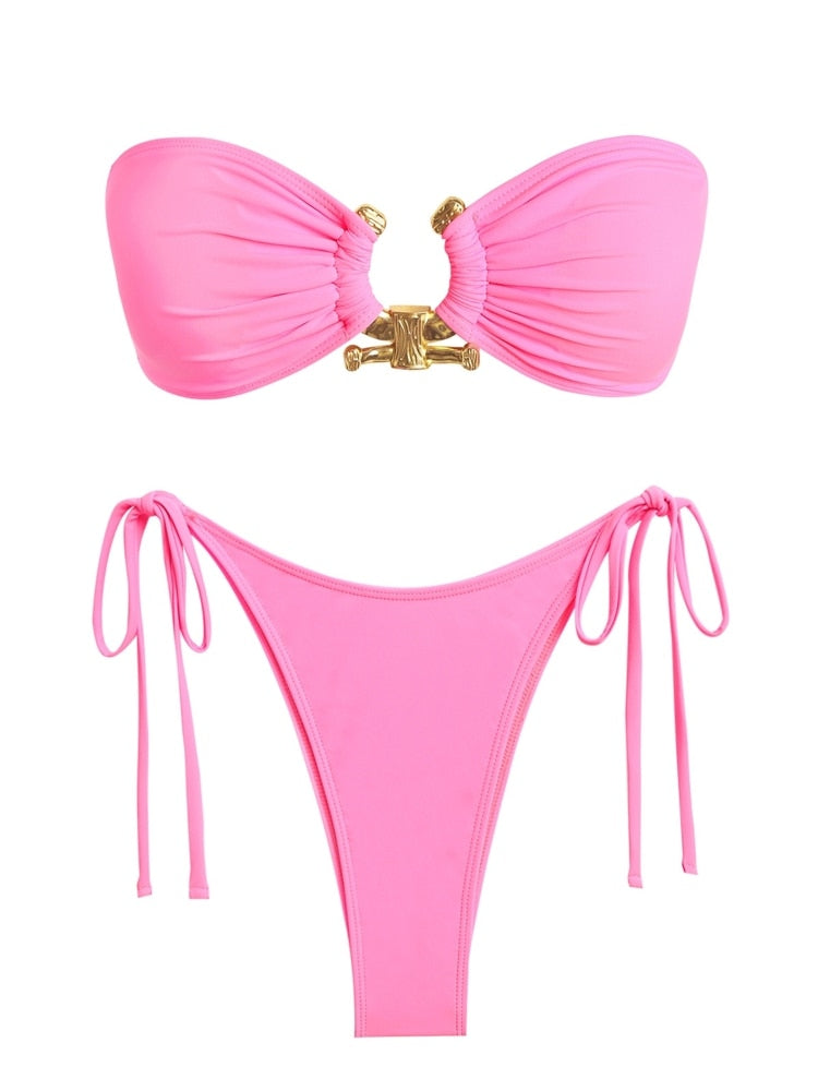 Ring Bandeau Bikini - multiple colors