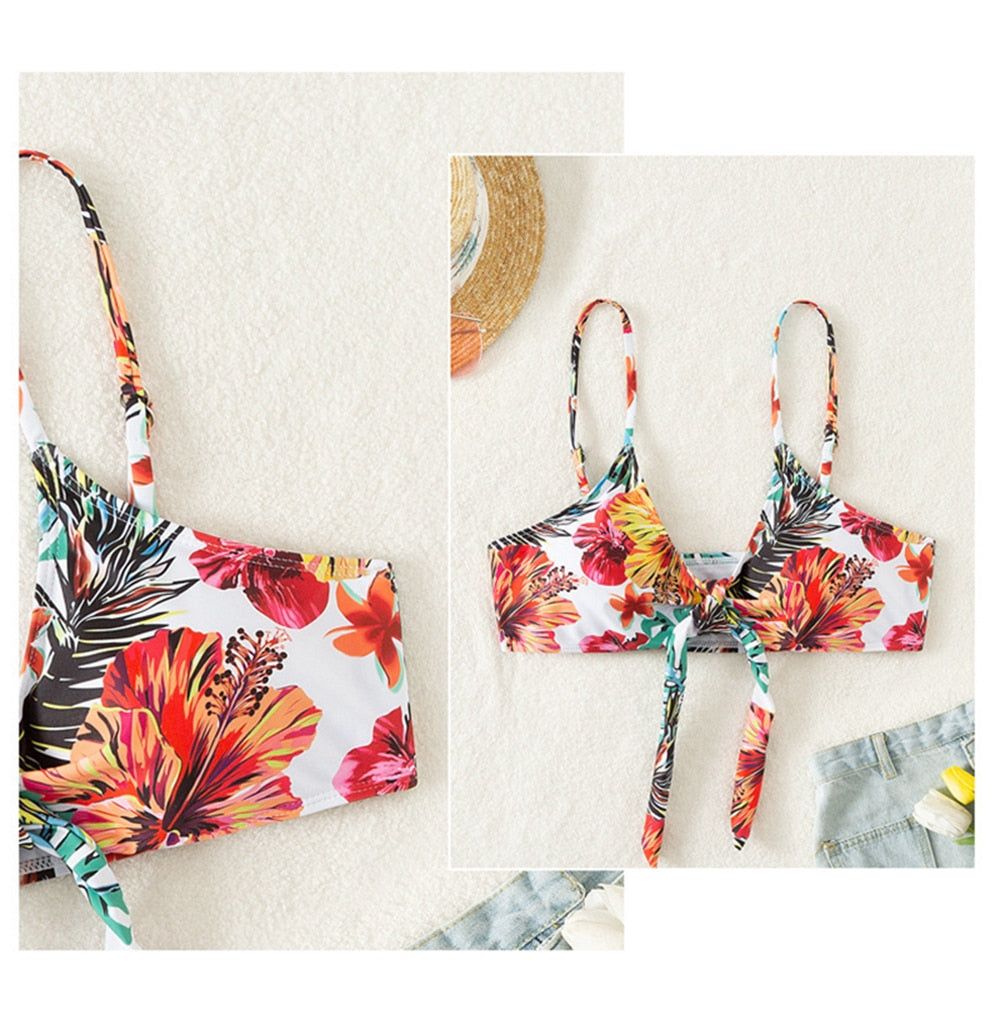 3 Piece High Waist Bikini Set