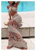 Crochet crossed top and skirt set from 64b136-1e, featuring a stylish matching two-piece outfit with intricate crochet design.